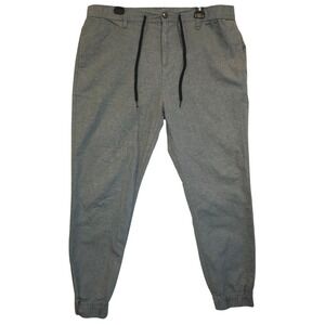 Prince & Fox Mens Gray Jogger Pants Size 36 Drawstring Cotton Blend LXJTCH21